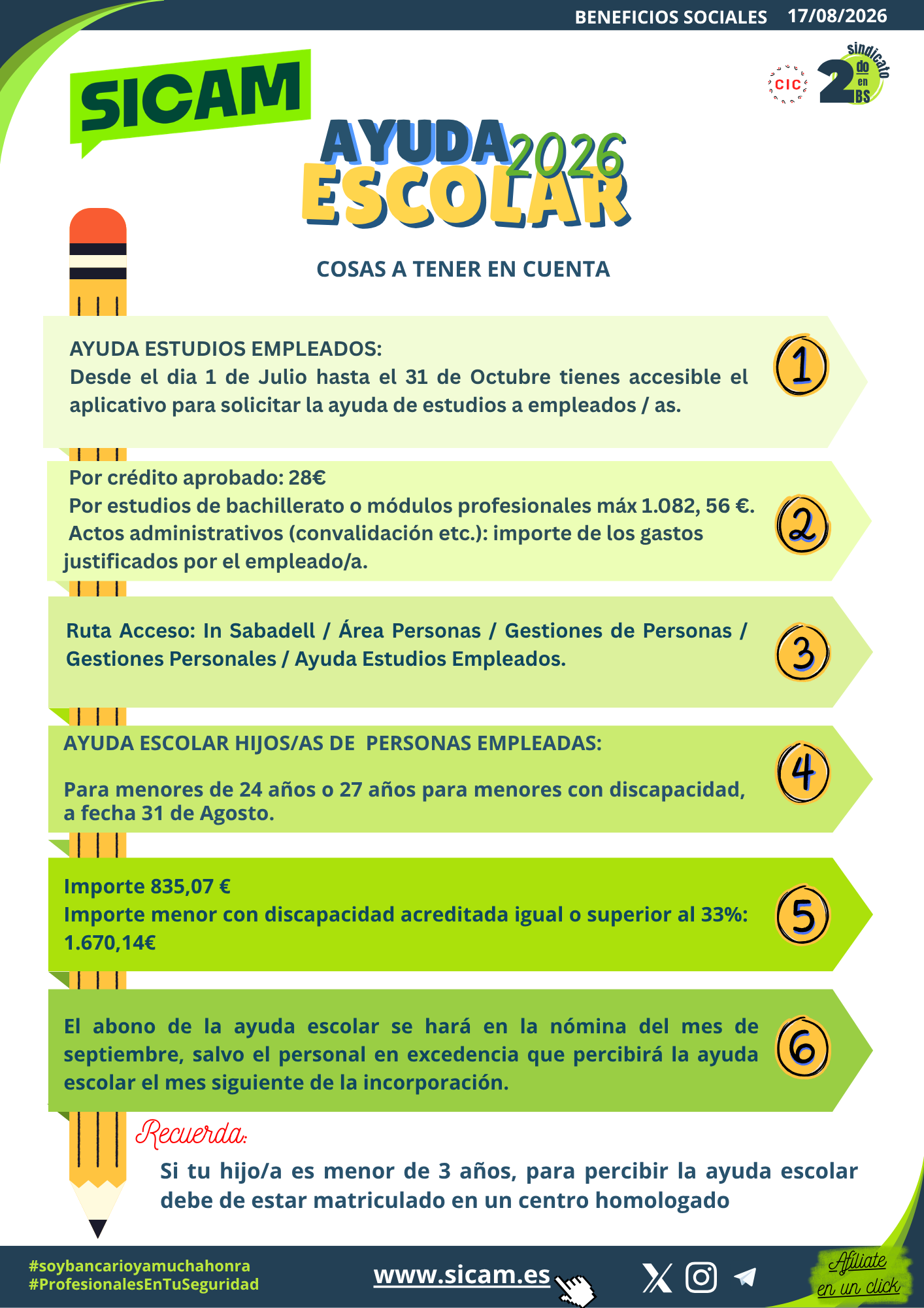 17 agosto 2026. No lo dejes pasar. Revisa la ayuda de estudios<br>